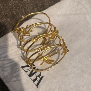 Zara Gold Dragonfly Bracelet cuf